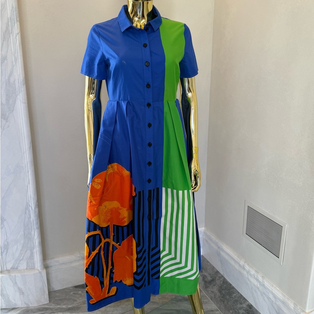 Dior Colorful Button-Down Dress
